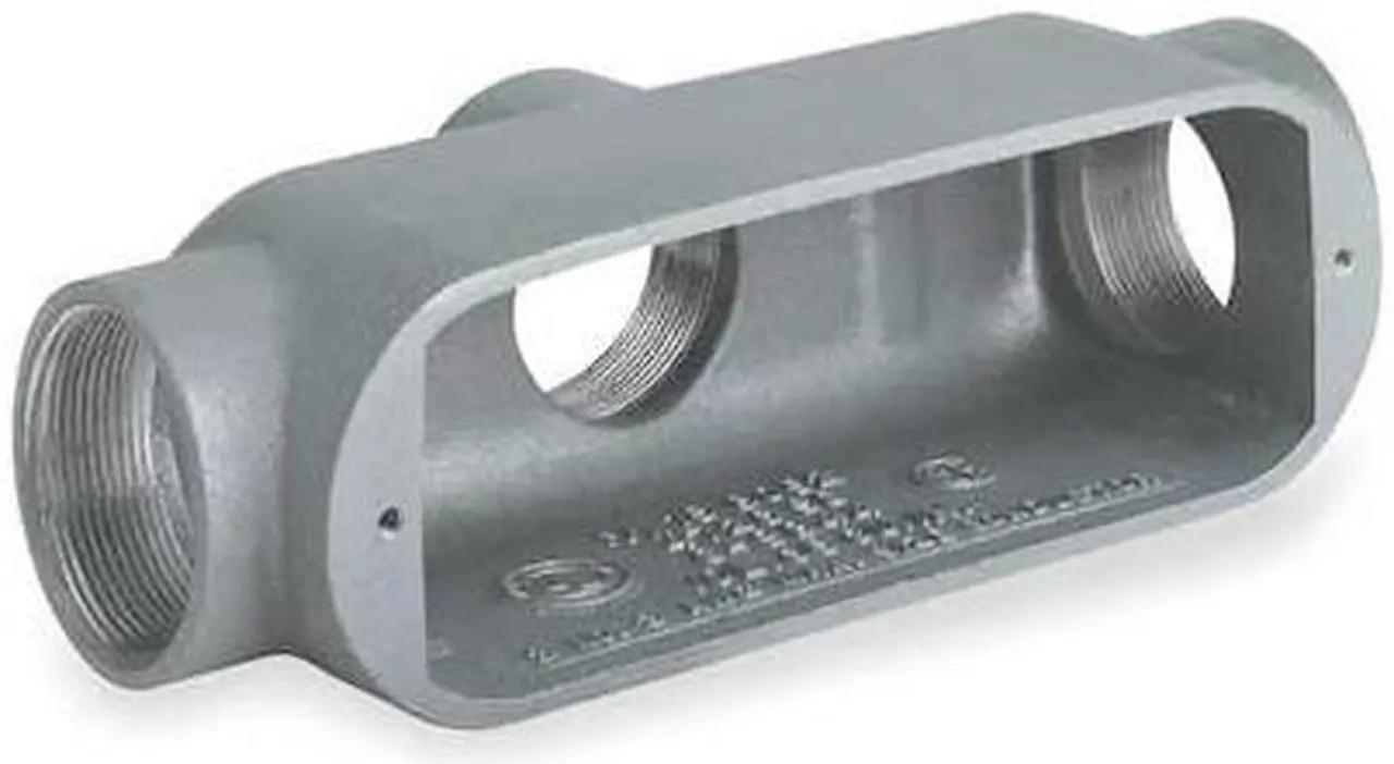 Alt view image 2 of 2 - Hubbell Killark Conduit Outlet Body,Iron,TB HAWA OTB-3M