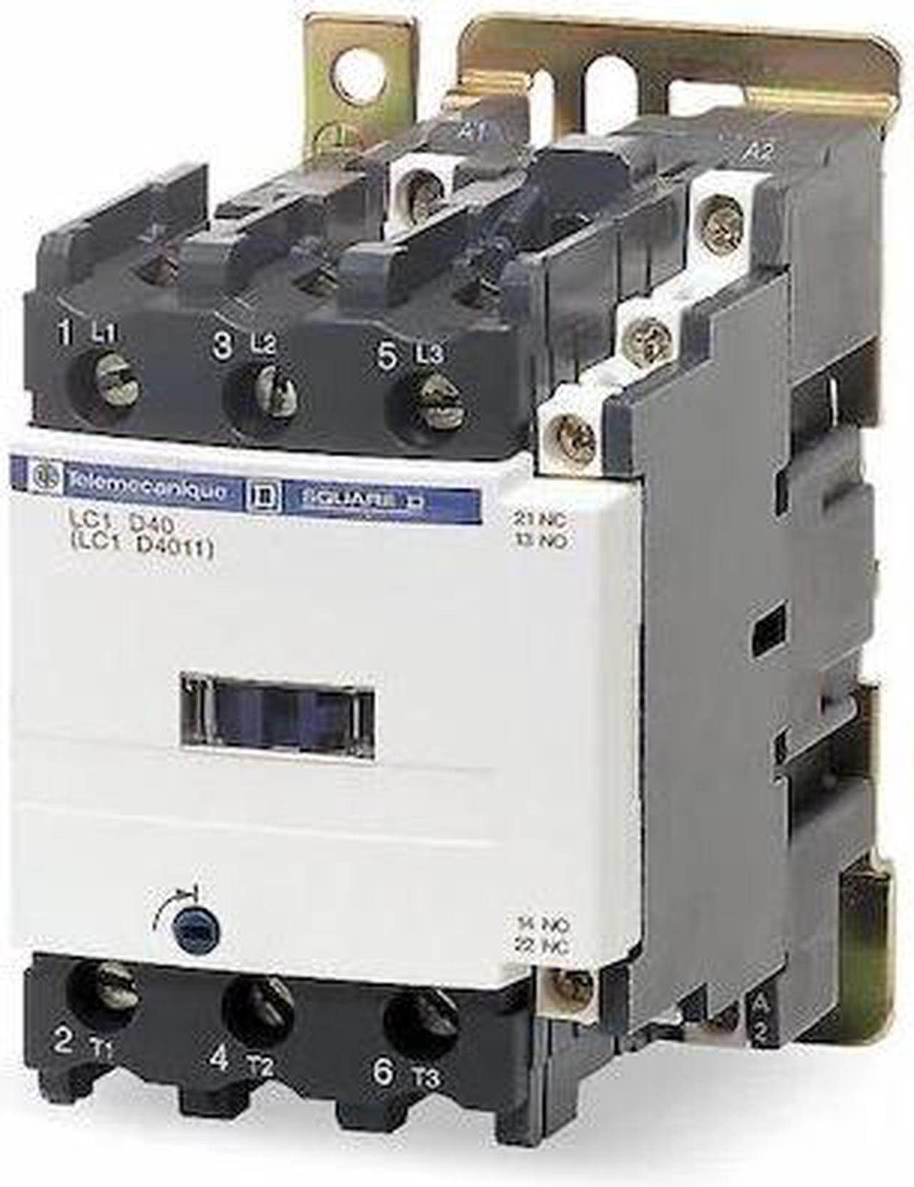 Alt view image 2 of 2 - SCHNEIDER ELECTRIC LC1D50AT7 IEC Magnetic Contactor, 3 Poles, 480 V AC, 50 A,
