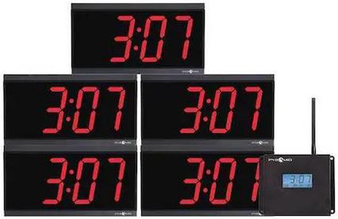 Main image of PYRAMID WSCBD-5 11-1/2" Digital Wireless Synchronized Clock Bundle, Black