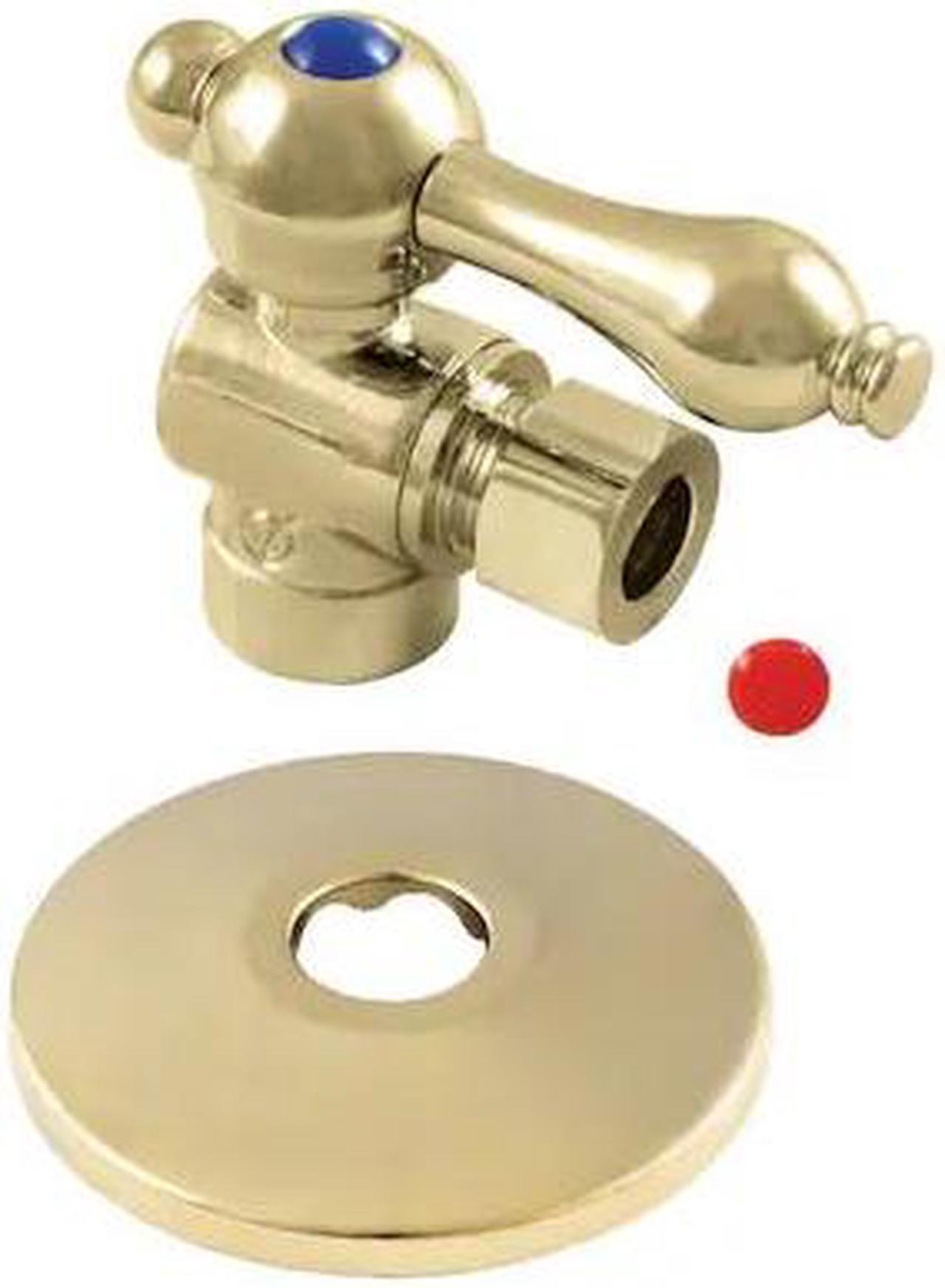 Main image of KINGSTON BRASS CC43202K 1/2" Sweatx3/8" OD Comp Quarter-Turn Angle Stop Valve