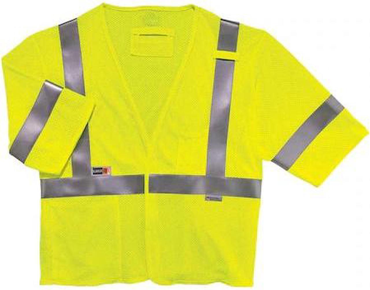Main image of GloWear 8356HL Class 3 Hi-Visibility Flame Resist Modacrylic Vest Lime 4XL/5XL