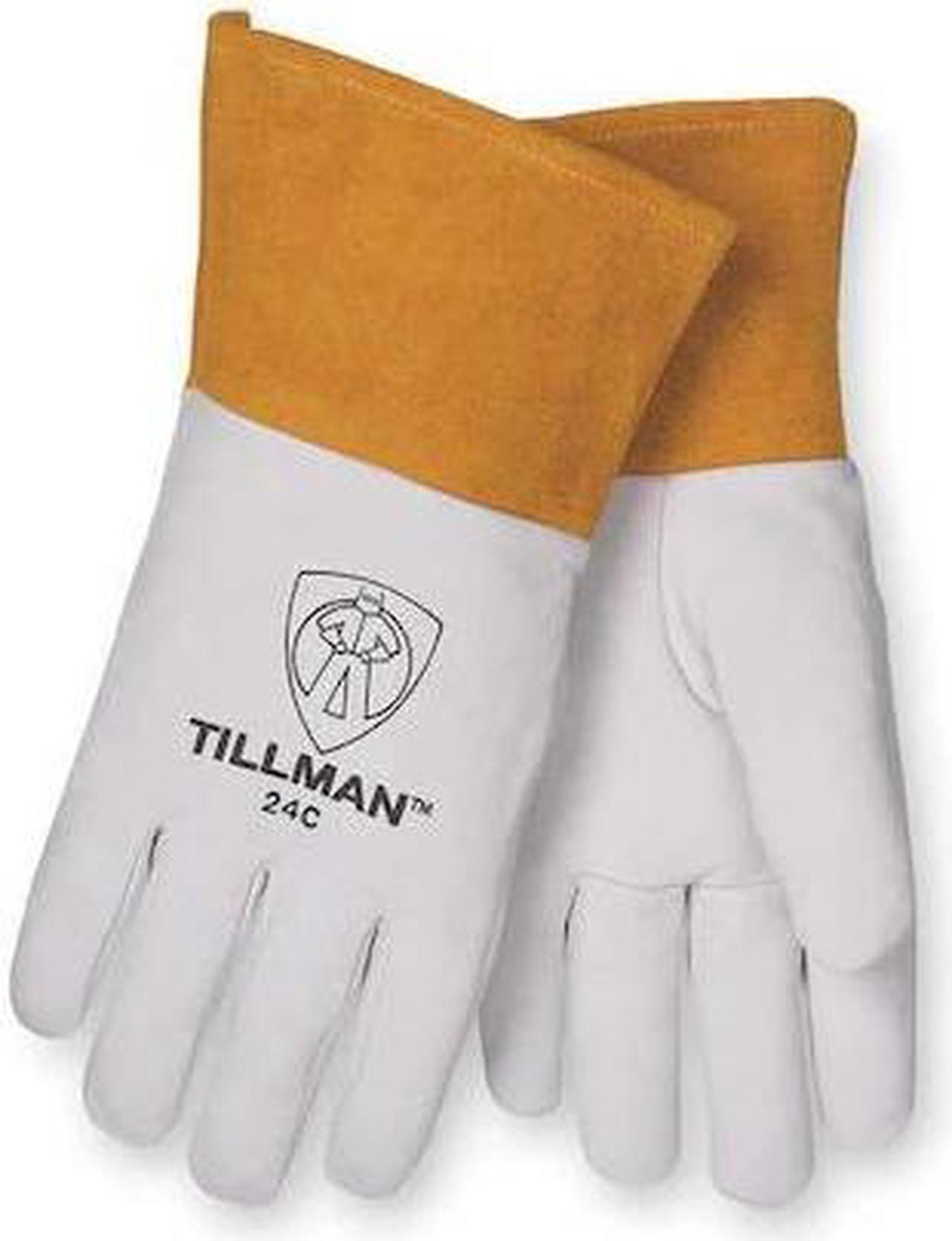 Alt view image 4 of 6 - Tillman 24C Top Grain Kidskin 4" Cuff TIG Welding Gloves, Large