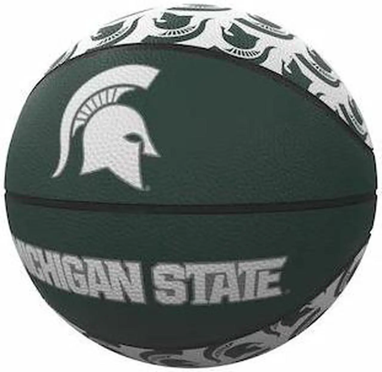 Alt view image 2 of 2 - Logo Brands 172-91MR-1 MI State Repeating Logo Mini-Size Rubber Basketball
