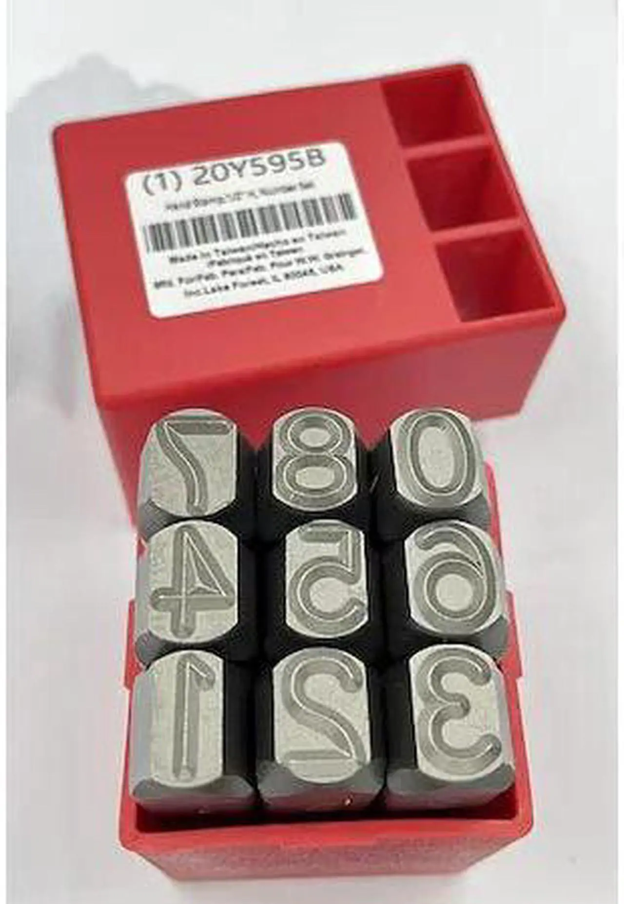 Main image of ZORO SELECT 20Y595 Hand Stamp,1/2 In,Number Set