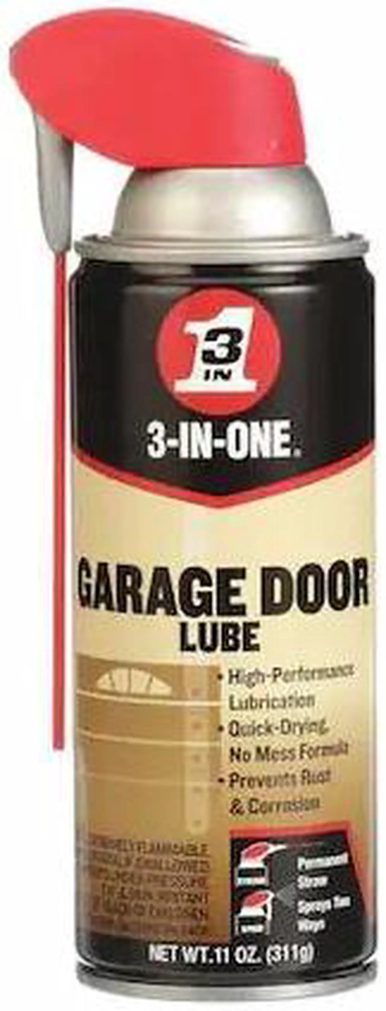 Main image of 3-IN-ONE 100581 Garage Door Lubricant, 11 oz., Aerosol Can, Mineral Oil,