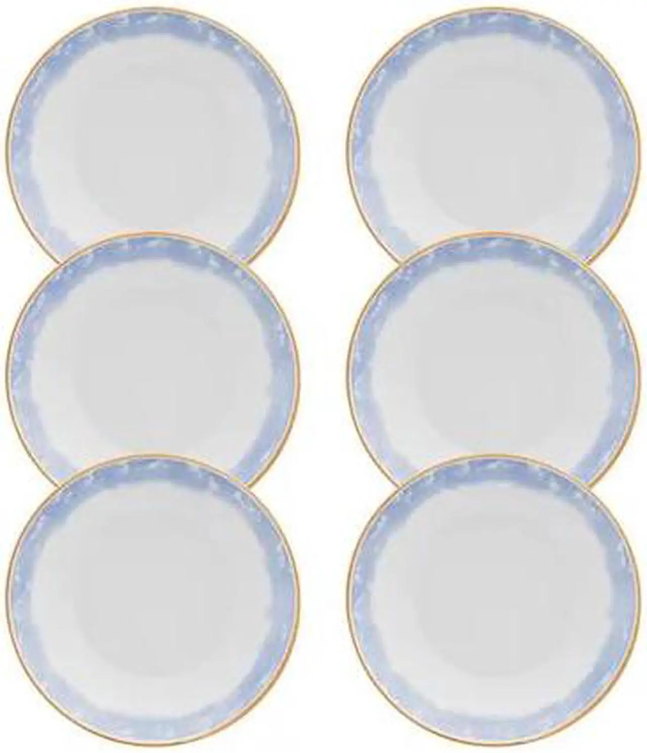 Alt view image 6 of 11 - Oxford Coup 6 Large Dinner 8.46" Soup Bowls in Blue and Yellow