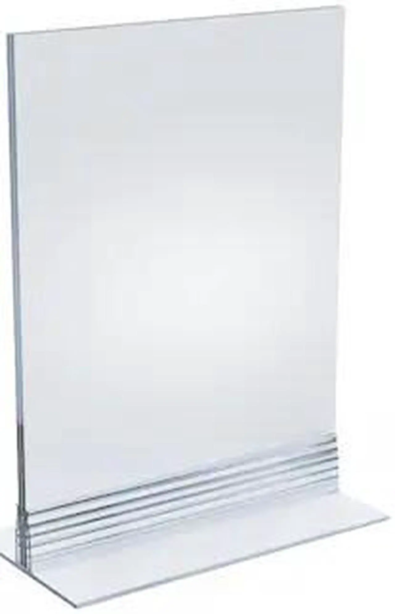 Alt view image 2 of 4 - Azar Displays 102733 Clear Acrylic Double Sided Sign Holder 5.5" x 8.5" Vertical/Horizontal with T Strip, 10-Pack