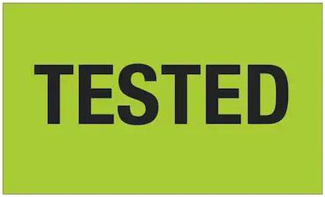 Main image of TAPE LOGIC DL1161 Tape Logic® Labels, "Tested", 3" x 5", Fluorescent Green,
