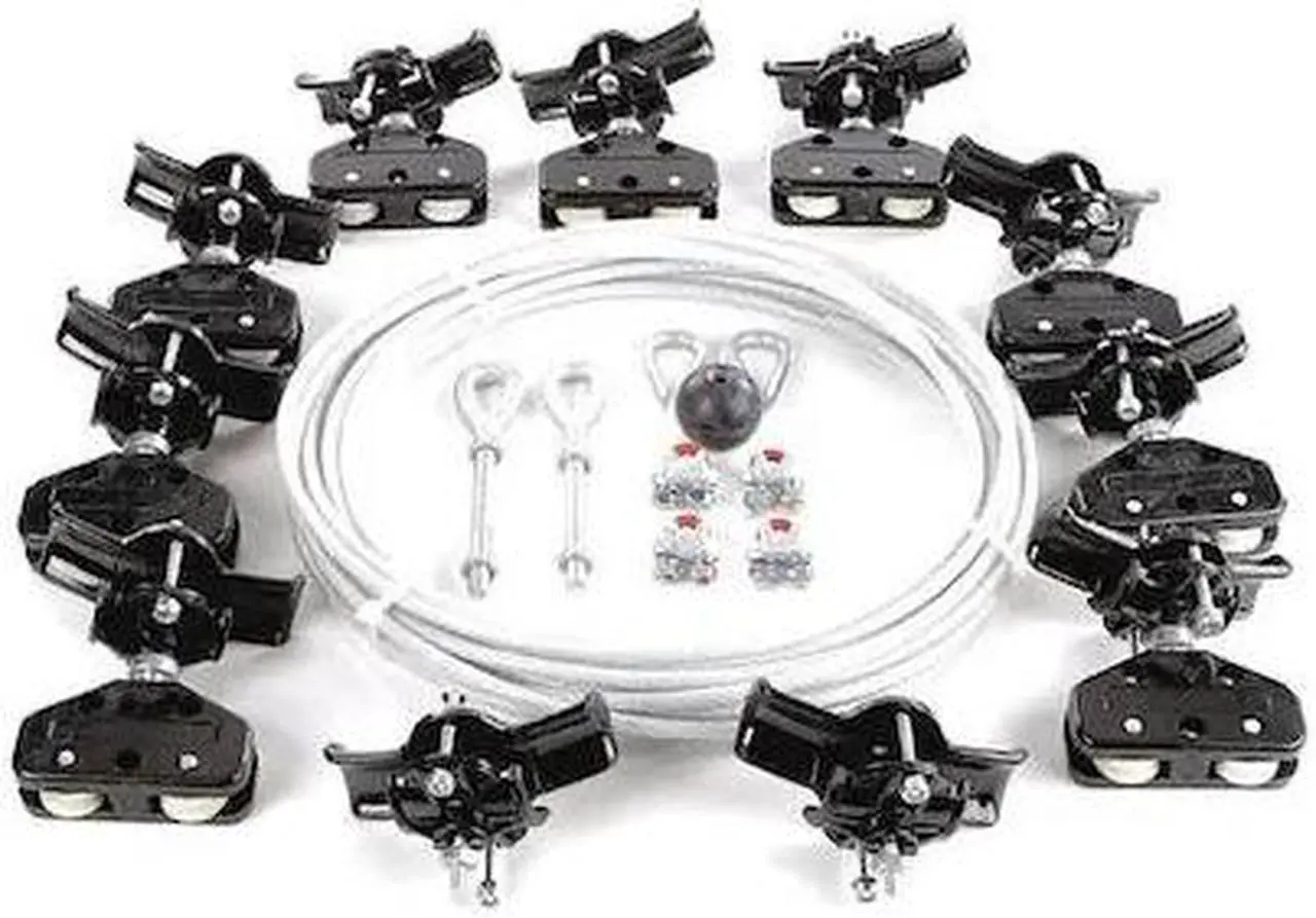 Main image of DAYTON 33N209 Festoon System Kit,1/4 In Rope,L 60 Ft