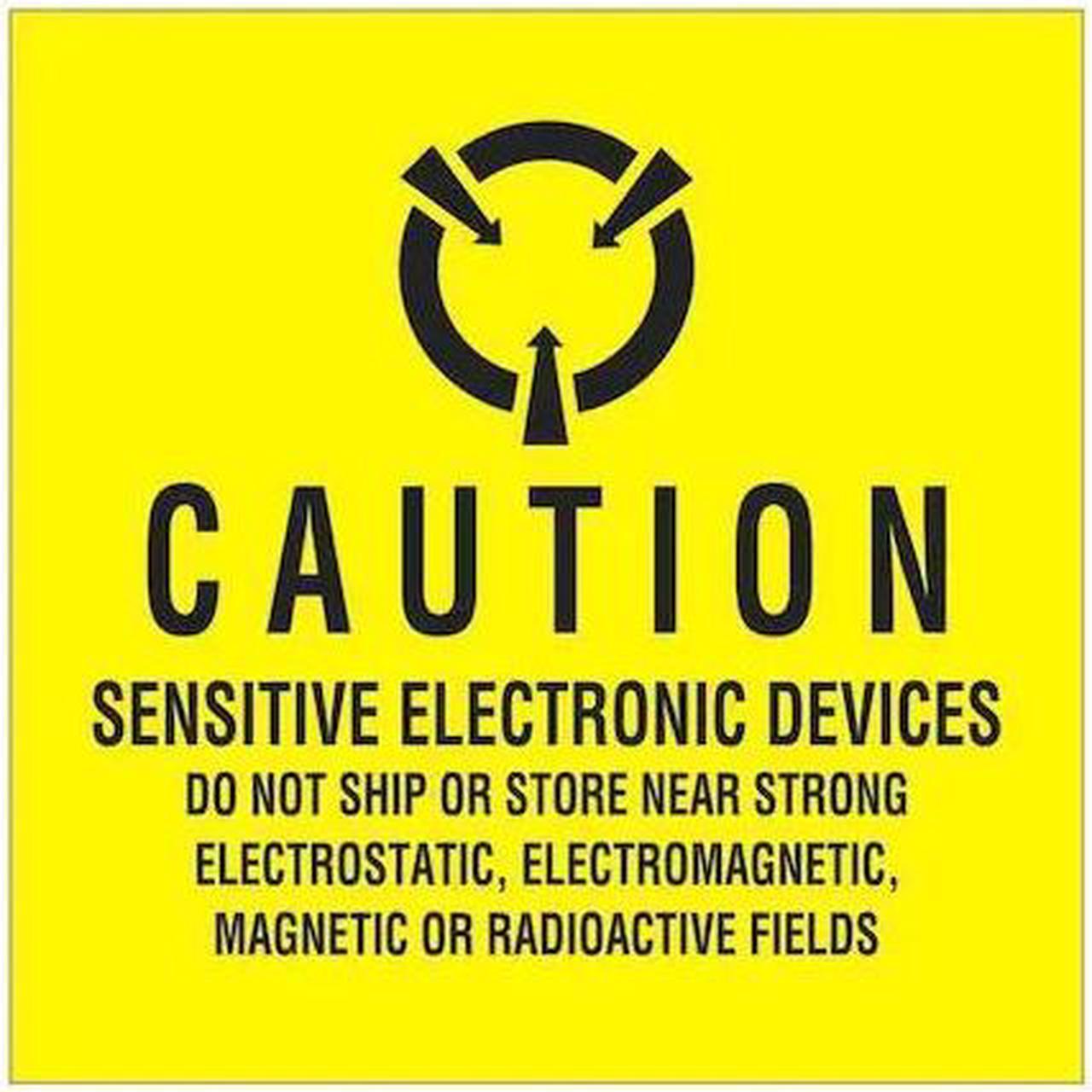 Main image of TAPE LOGIC DL9100 Tape Logic® Labels, "Sensitive Electronic Devices", 4" x 4",