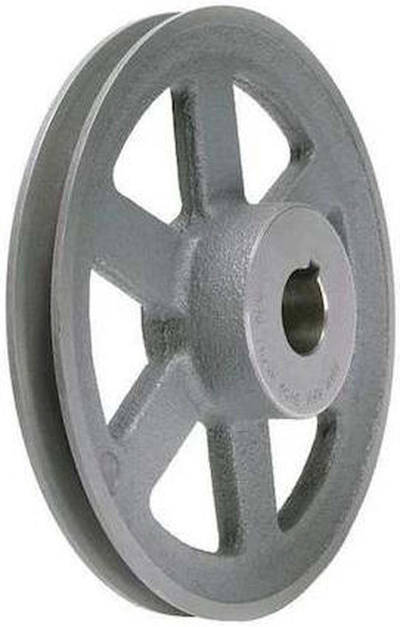 Main image of ZORO SELECT AK611 1 in Fixed Bore 1 Groove V-Belt Pulley 5.95 in OD