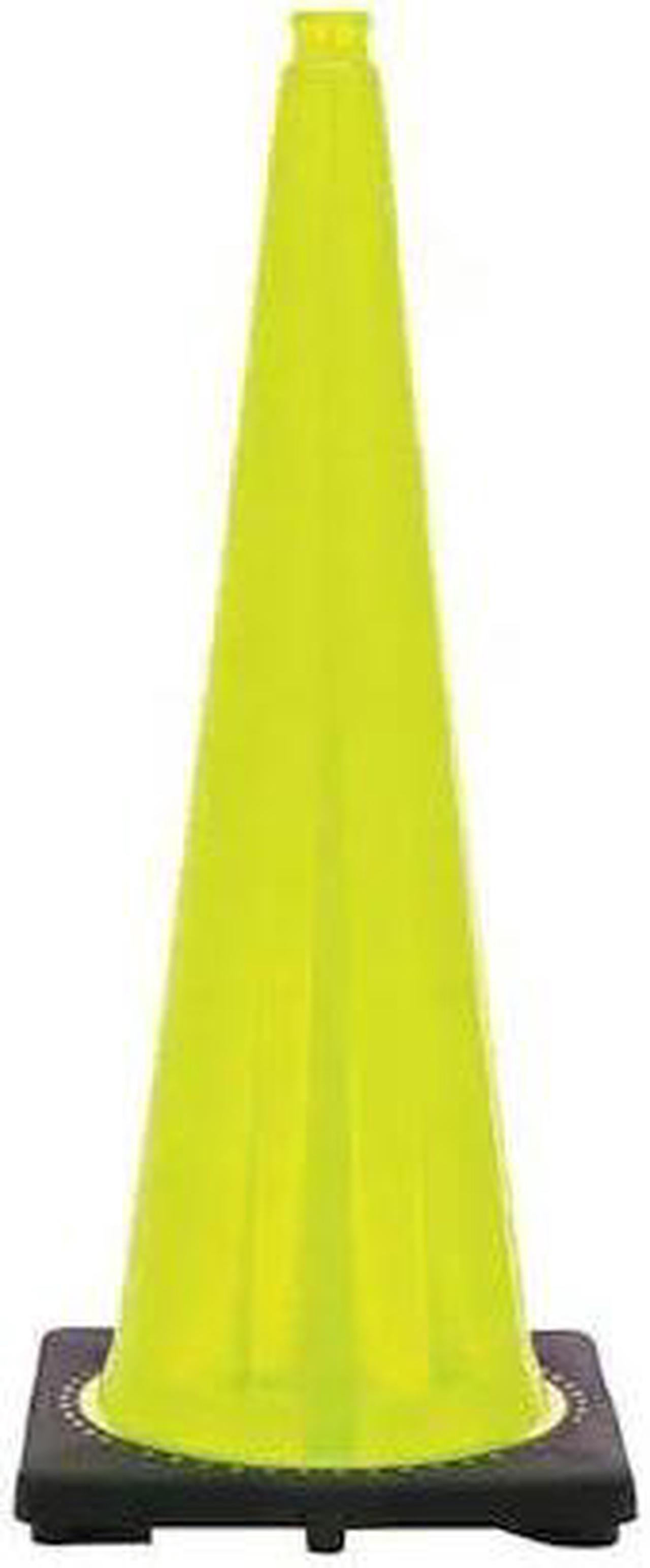 Main image of ZORO SELECT RS90045CT-LIME Traffic Cone, PVC, Non-Reflective, 36 in Height, 10