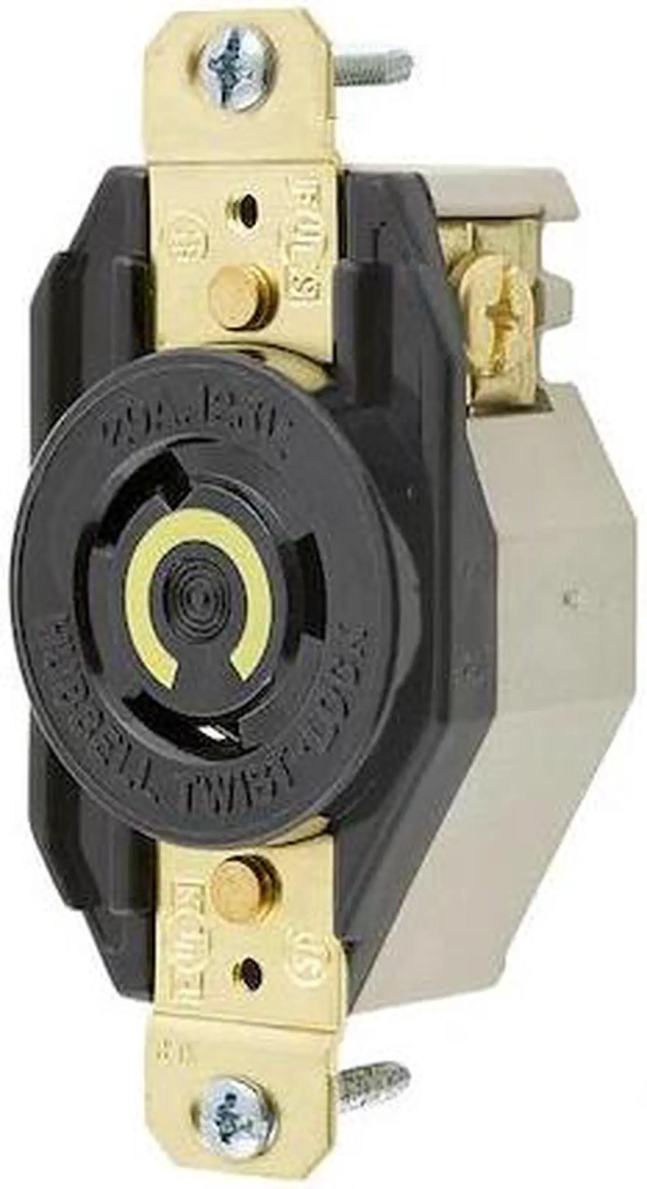 Alt view image 2 of 7 - HUBBELL WIRING DEVICE-KELLEMS HBL2310 Locking Receptacle, L5-20R, 20 A, 125V