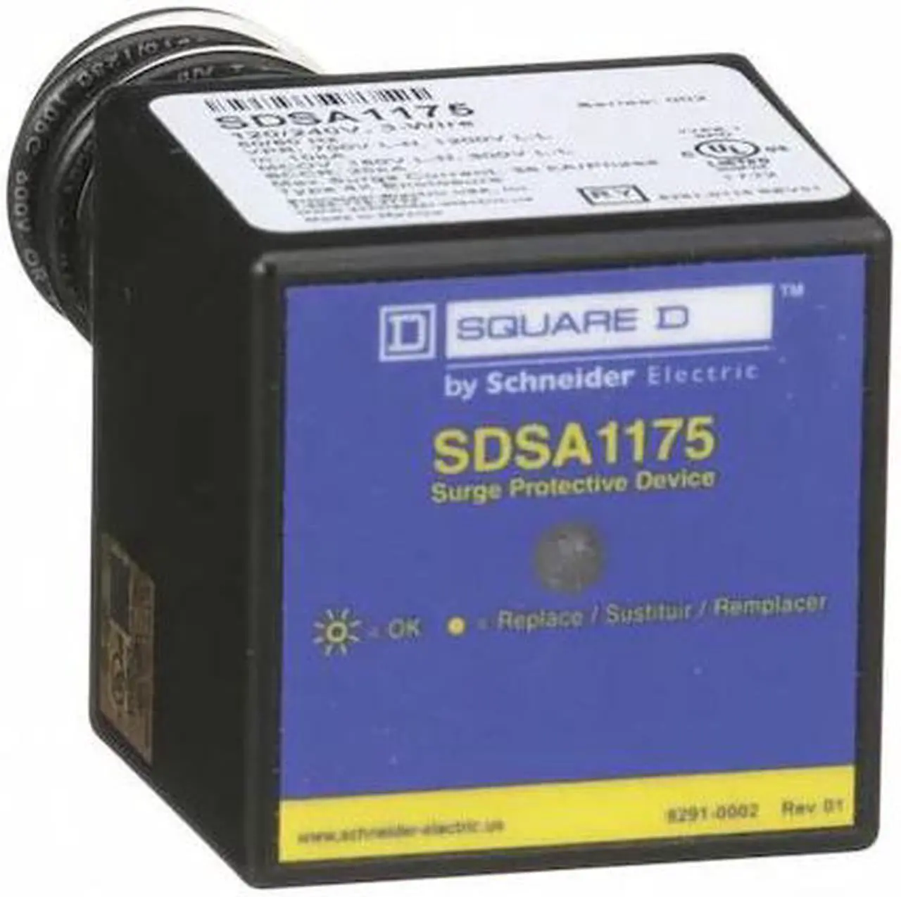 Alt view image 2 of 4 - SQUARE D SDSA1175 Surge Protection Device,1 Phase,120/240V