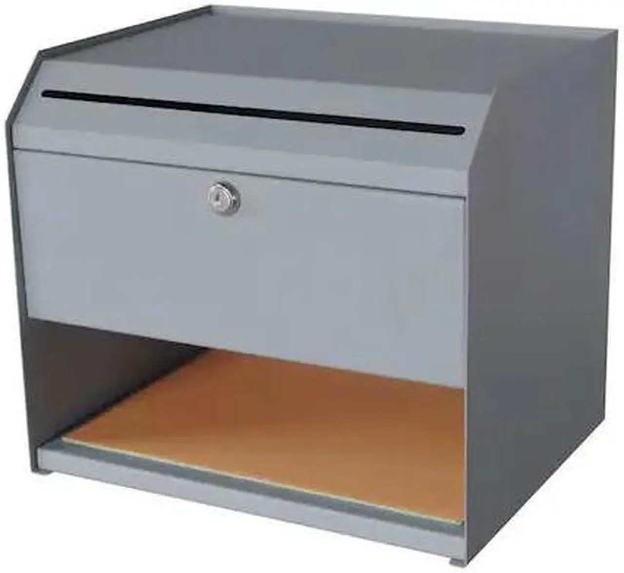 Main image of ZORO SELECT 2KEK2 Collection Box,Steel,Gray,10"D