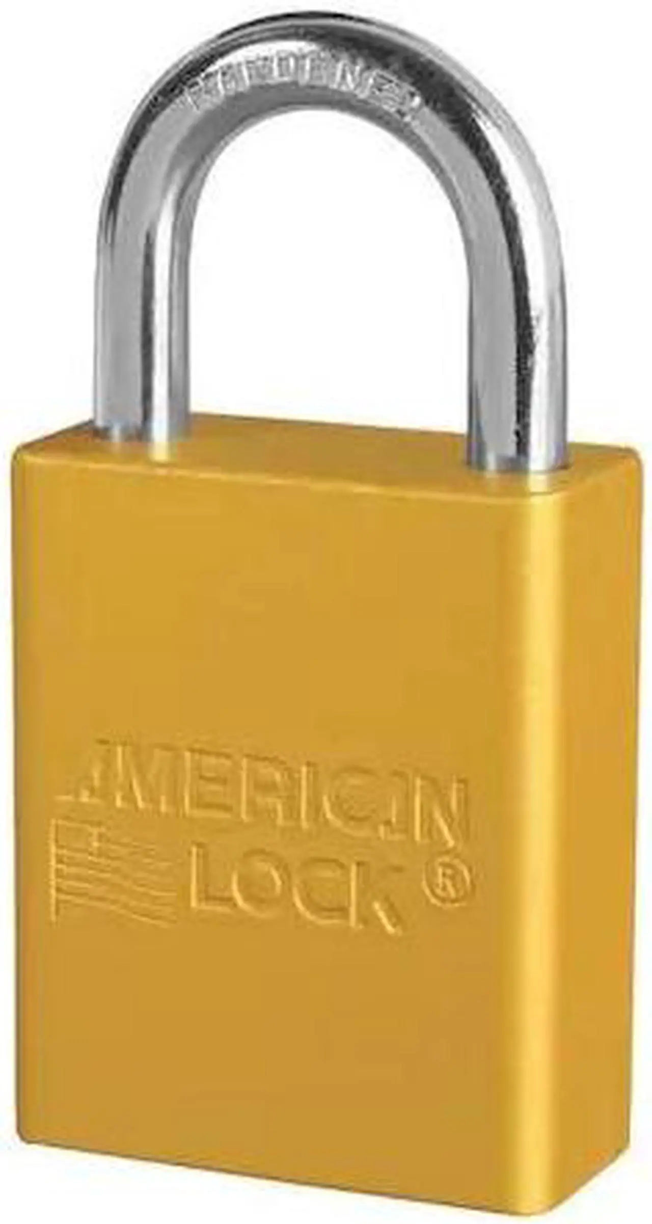 Alt view image 4 of 4 - Lockout Padlock, Aluminum, Yellow, KA, Pk 6