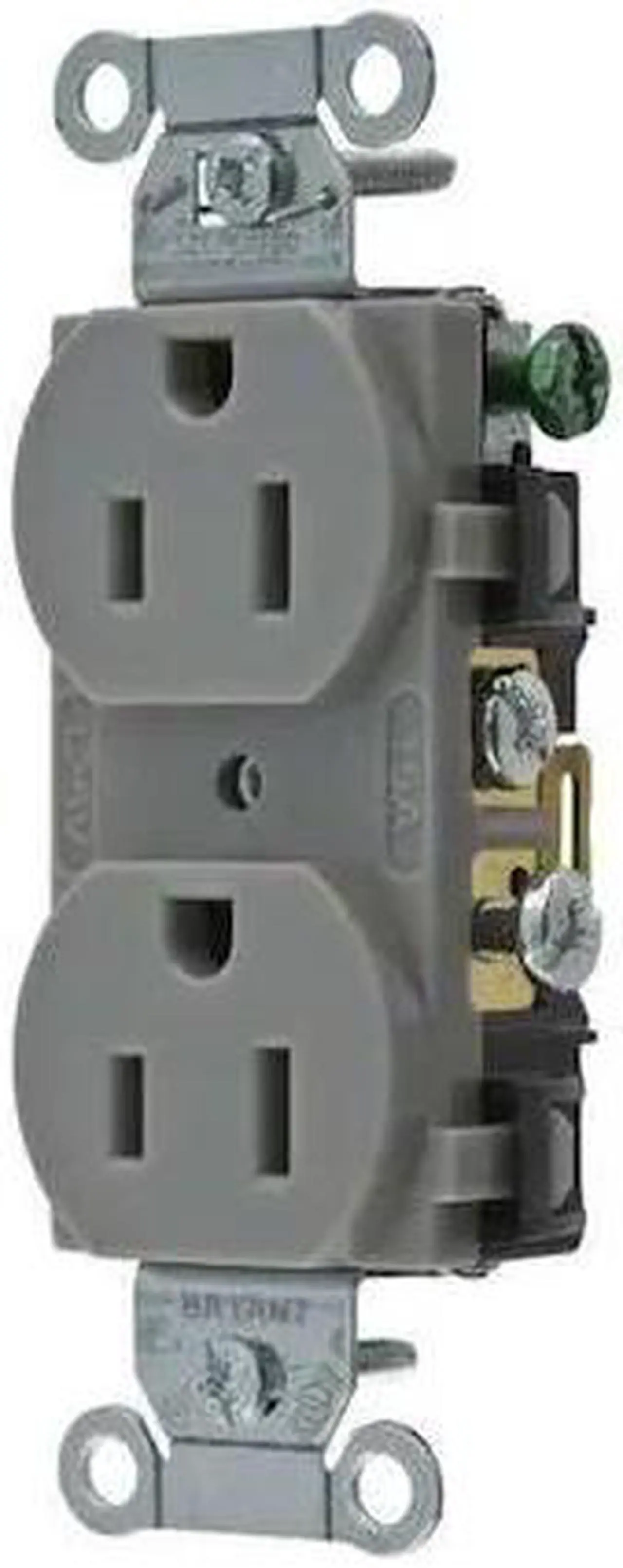 Alt view image 2 of 2 - BRYANT CBRS15GRY 15A Duplex Receptacle 125VAC 5-15R GY