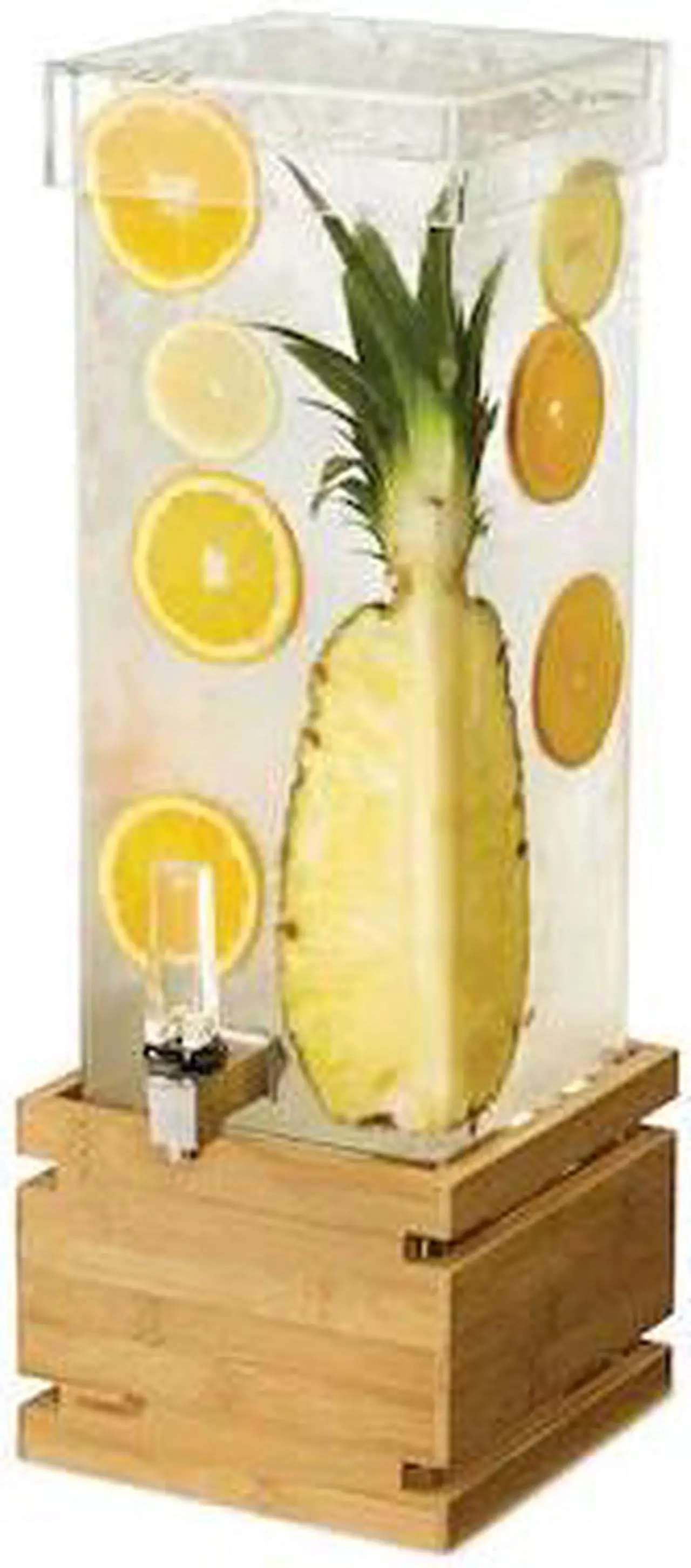 Main image of ROSSETO SERVING SOLUTIONS LD179 Square 2 Gal. Beverage Dispenser with Bamboo