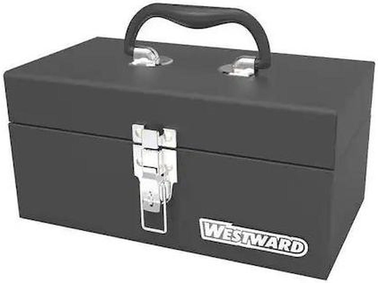Main image of WESTWARD 44ZJ83 WESTWARD Tool Box, Steel, Black, 12 in W x 6-1/2 in D x 5-1/2