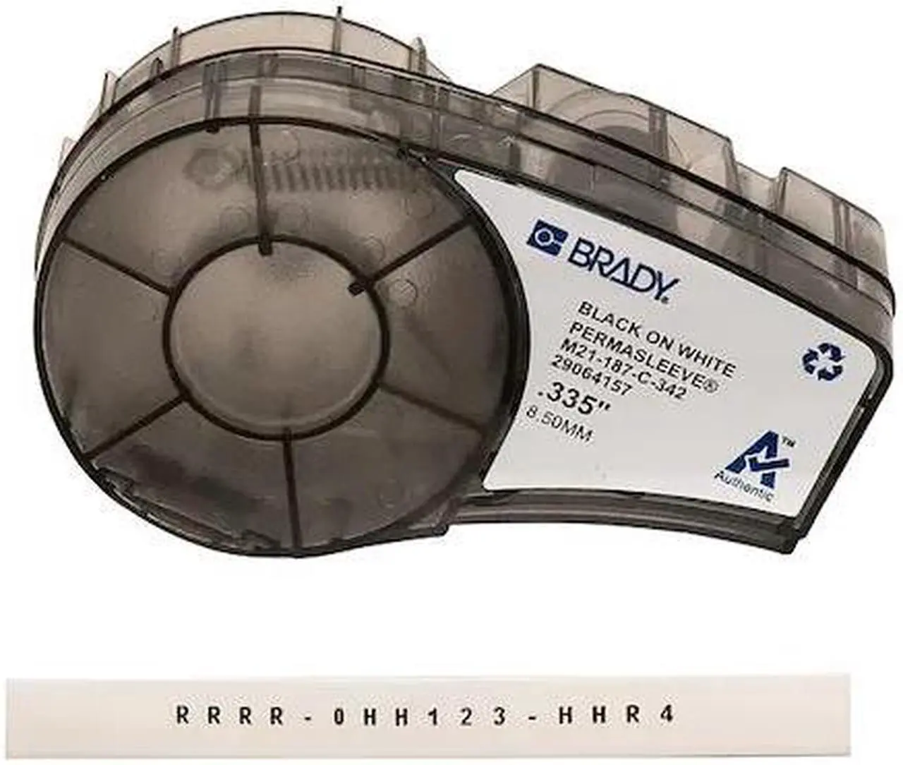 Alt view image 2 of 4 - BRADY M21-187-C-342 Label Tape Cartridge, Black/White, Labels/Roll: Continuous
