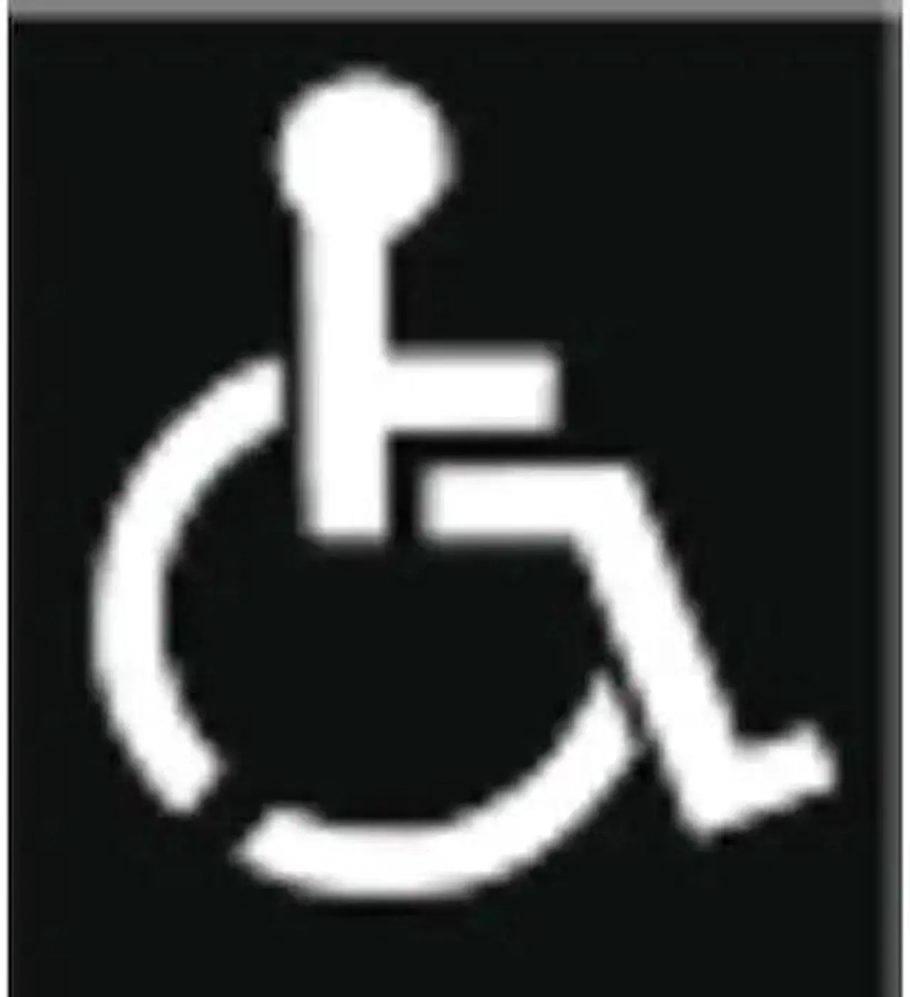 Main image of ZORO SELECT 3W635 Parking Lot Symbol,Disabled,Plastic