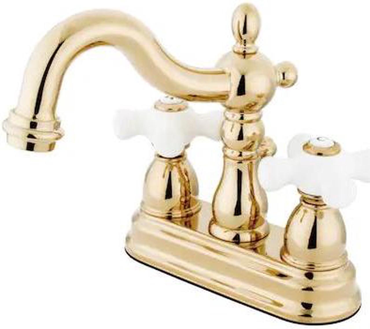 Alt view image 3 of 3 - Kingston Brass KB1602PX Two Handle 4 in. Centerset Lavatory Faucet with Retail Pop-up