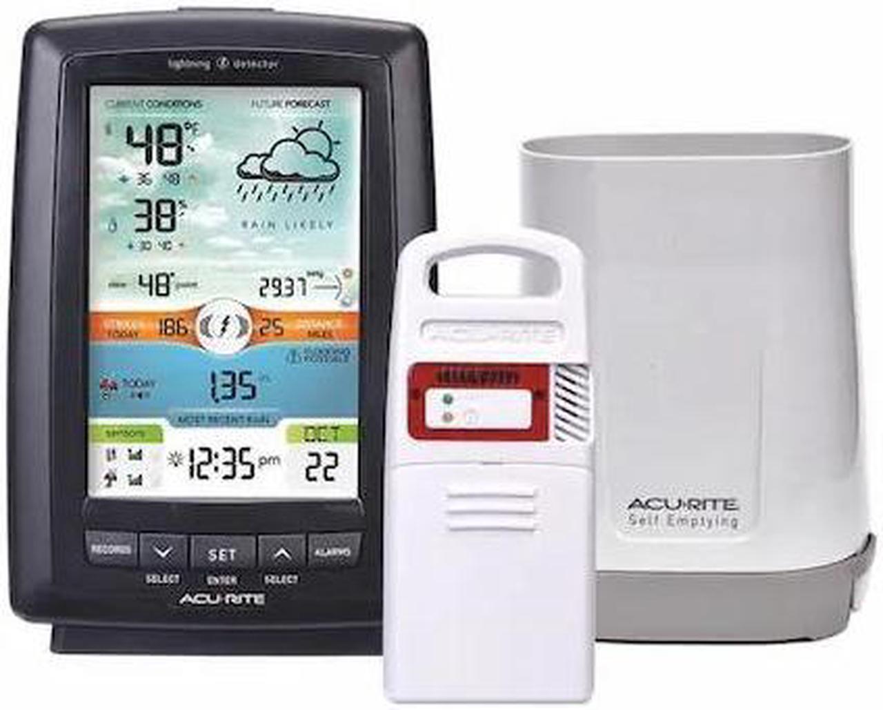 Alt view image 6 of 10 - AcuRite Weather Station And Lightning Detector Digital Weather Station