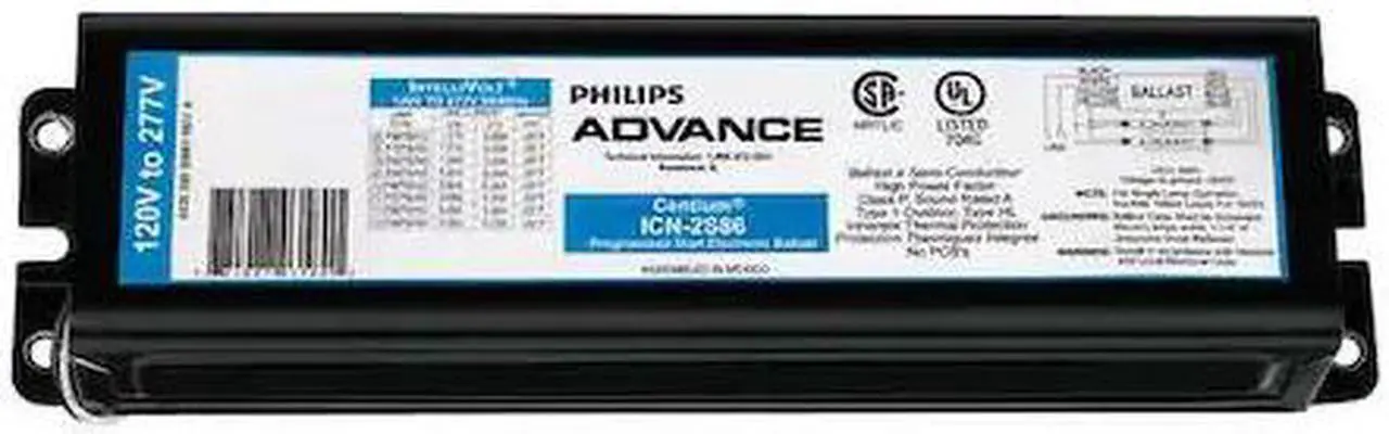 Alt view image 2 of 3 - ADVANCE ICN-2S86-SC 47 to 188 Watts, 1 or 2 Lamps, Electronic Ballast