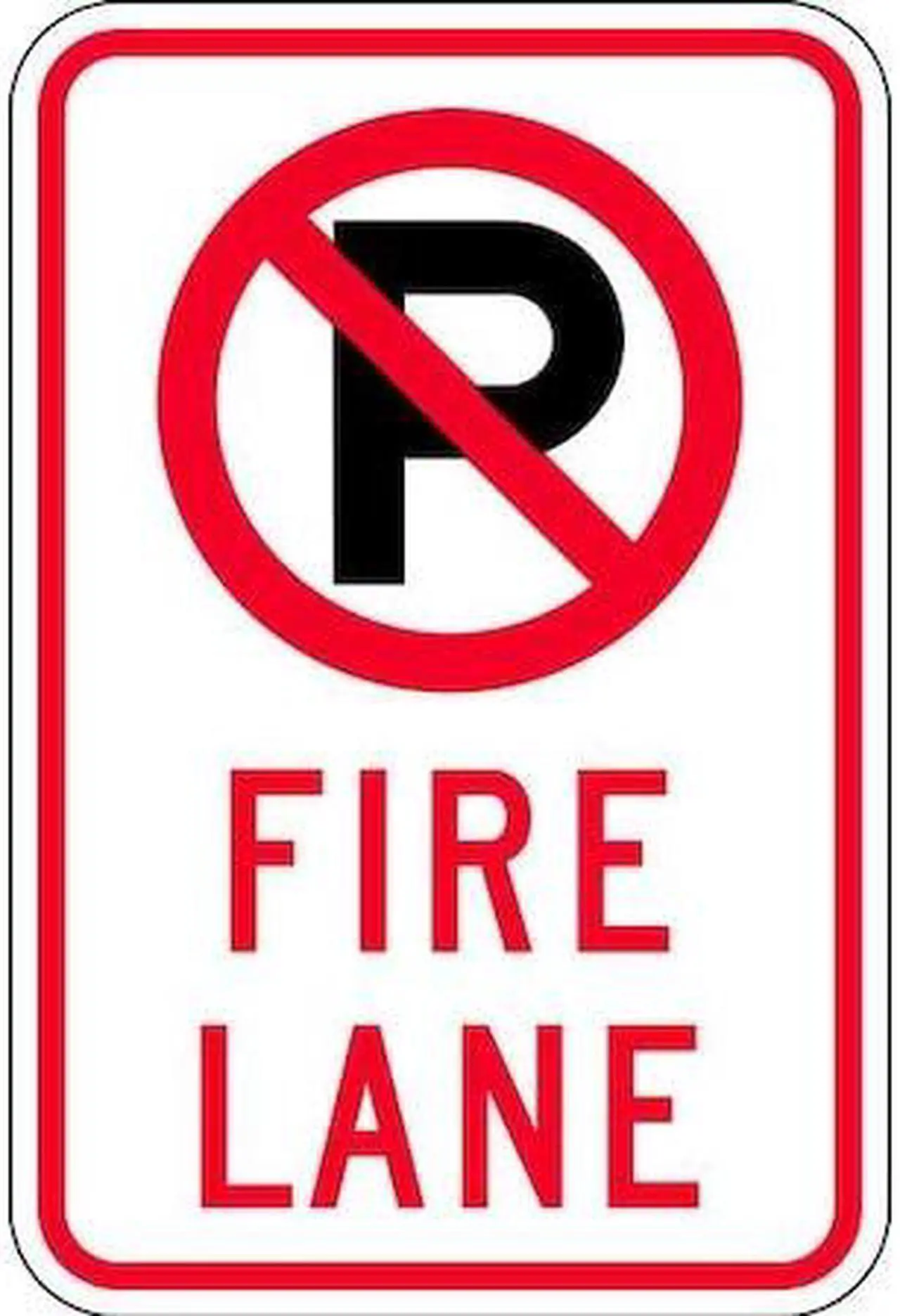 Alt view image 2 of 2 - LYLE NPS-006-12HA Fire Lane Sign,18 x 12In,BK and R/WHT