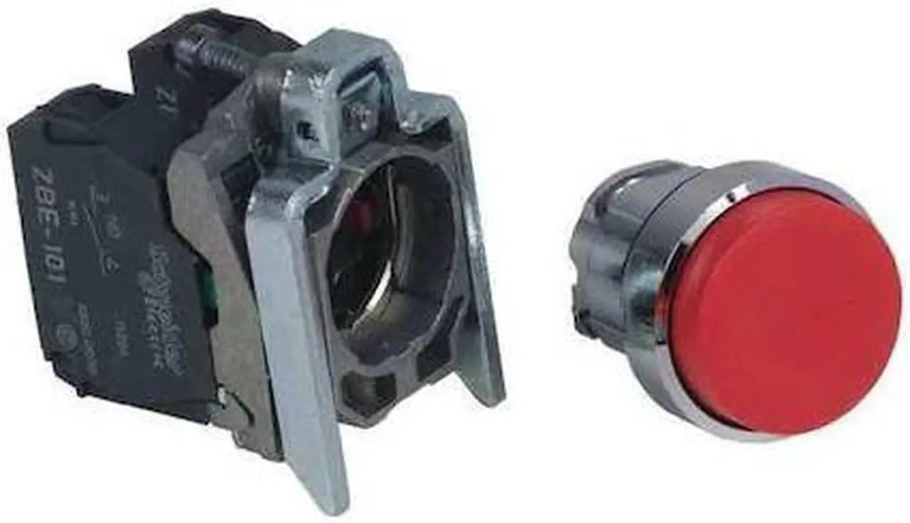 Main image of SCHNEIDER ELECTRIC XB4BL45 Non-Illuminated Push Button,22mm,Metal
