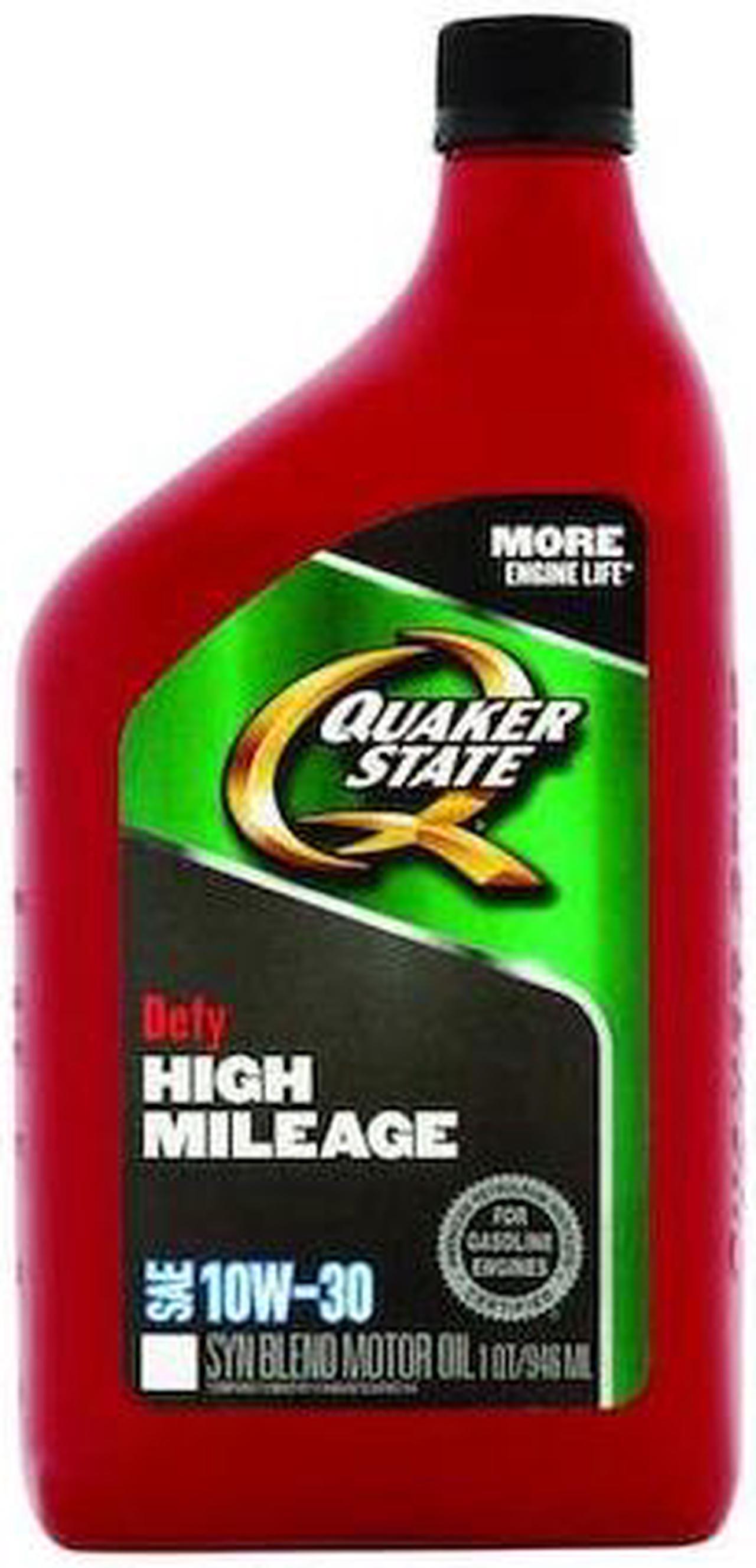 QUAKER STATE 550043280 Engine Oil, 10W-30, Synthetic Blend, 1 Qt., Defy