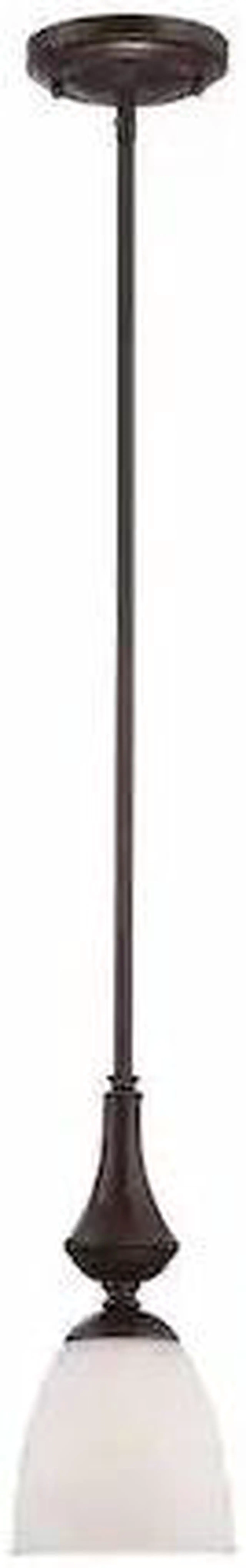 Main image of NUVO 60-5137 Patton 1 Light Mini Pendant Frosted Glass Prairie Bronze