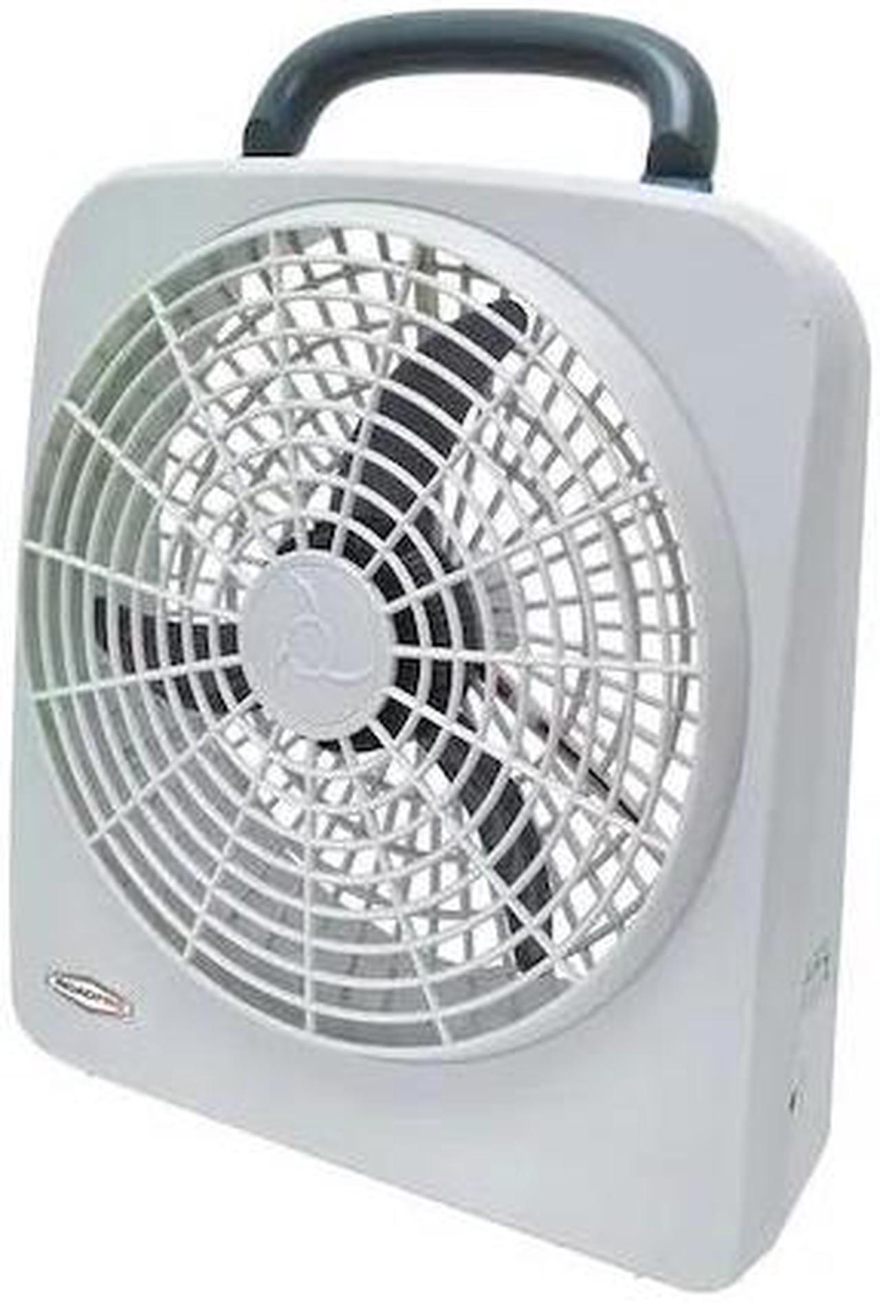 Alt view image 10 of 16 - RoadPro Dual Power 12 Volt Plug In Car and RV 10 Inch 2 Speed Portable Fan, Gray