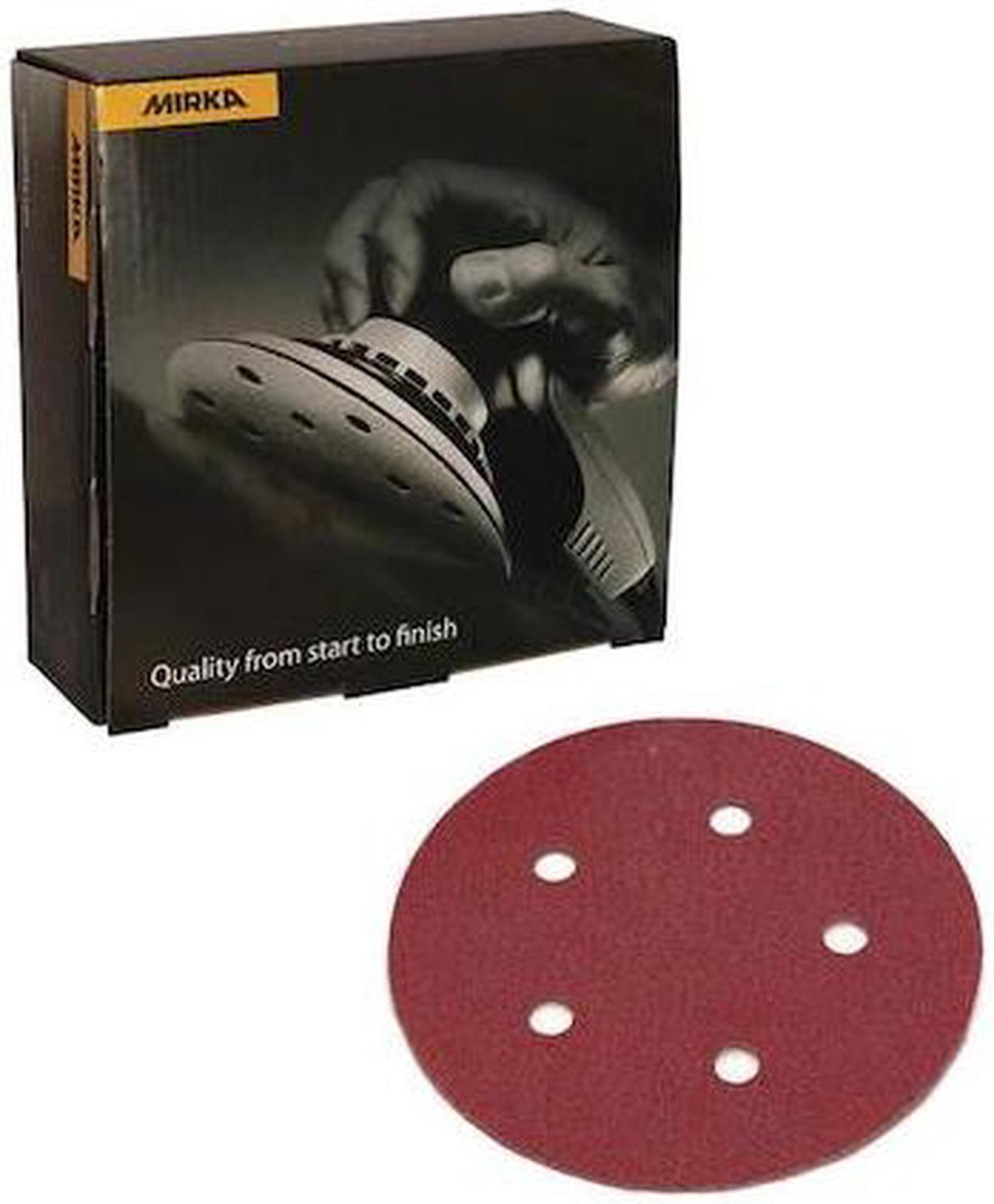 Main image of MIRKA 40-614-040 Coarse Cut,Grip Disc,5H,5",P40,PK50, 5" Dia, 5 Hole, Aluminum