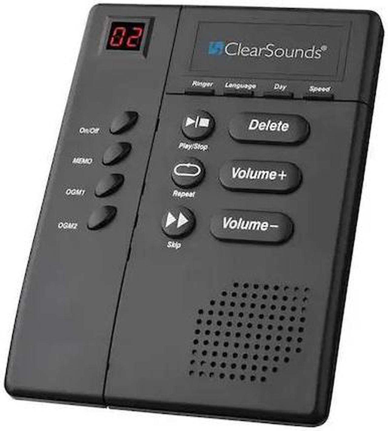 Alt view image 2 of 3 - Clearsounds Answering Machine, Accessory, Black  ANS3000
