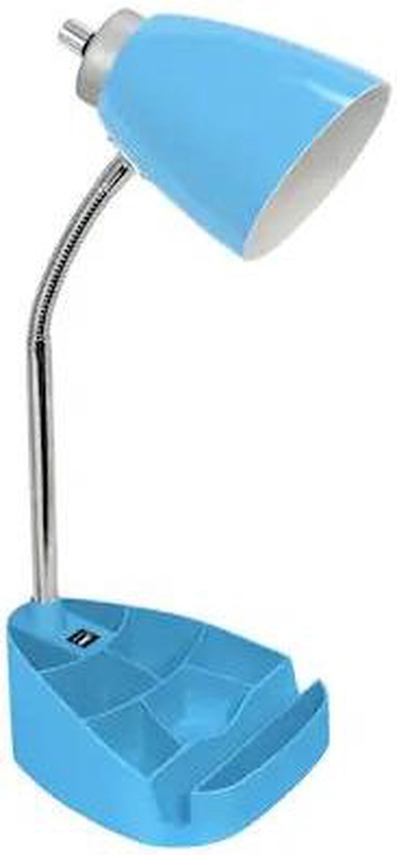 Alt view image 7 of 13 - Limelights Gooseneck Organizer Desk Lamp with iPad Tablet Stand Book Holder and USB port, Blue