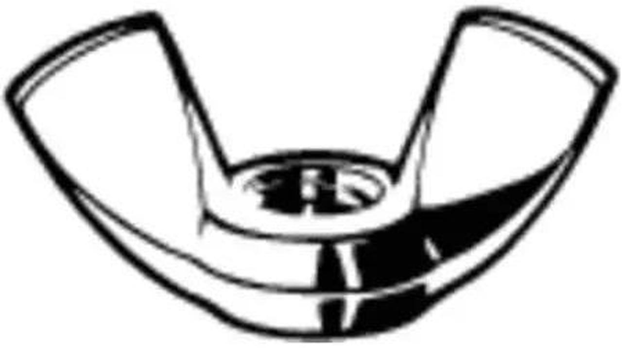 Main image of ZORO SELECT M16250.080.0001 Wing Nut, M8-1.25, Steel, Zinc Plated, 14.80 mm Ht,