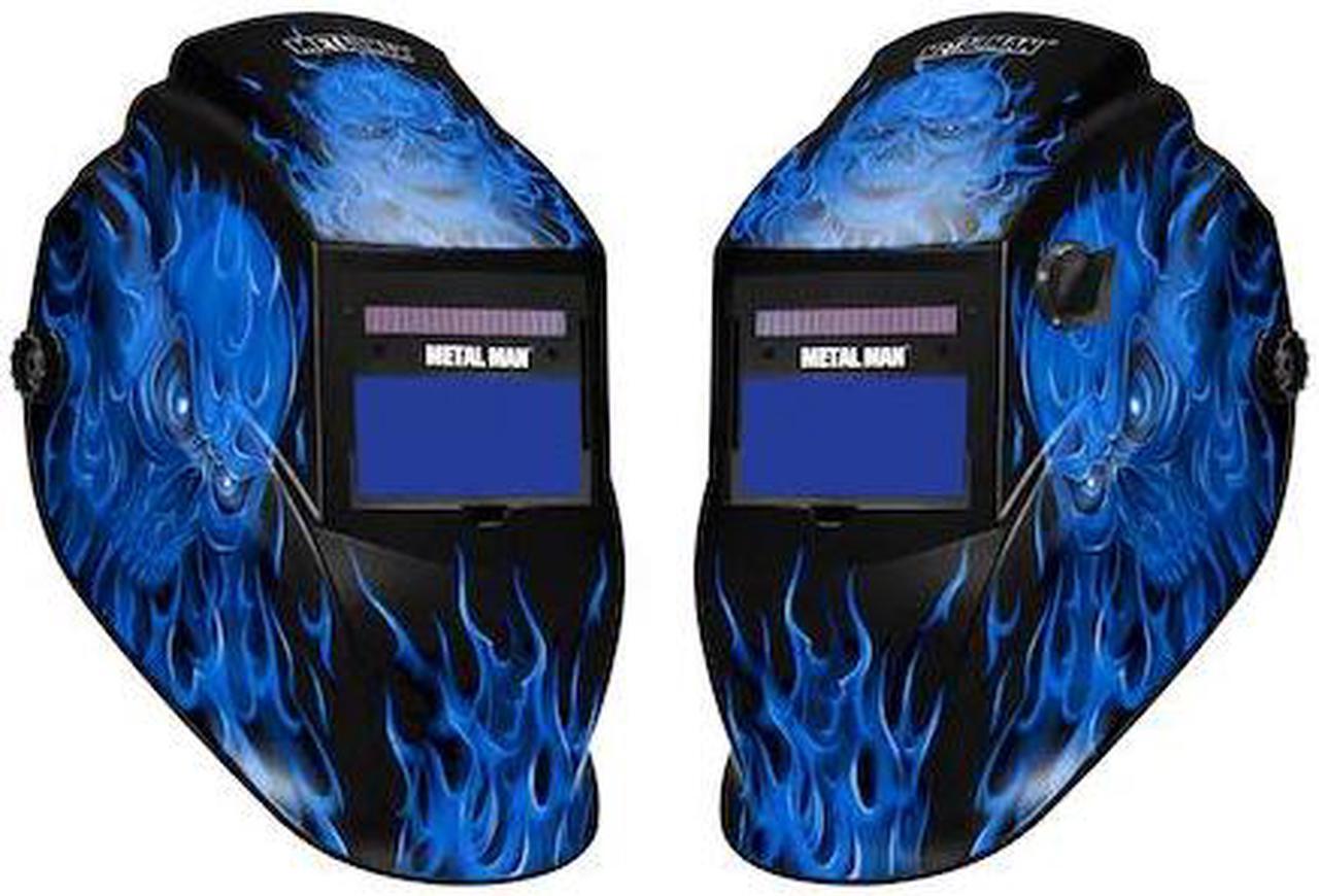 Main image of METAL MAN ASF8650SGC Auto Darkening Welding Helmet - Blue Skull