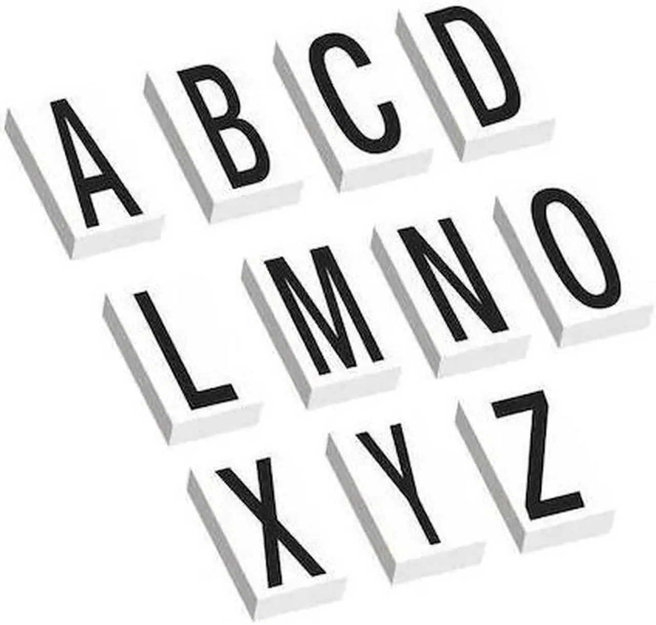 Main image of PARTNERS BRAND DL9316 Vinyl Warehouse Letter Kit Labels, Black/White, 1/Each