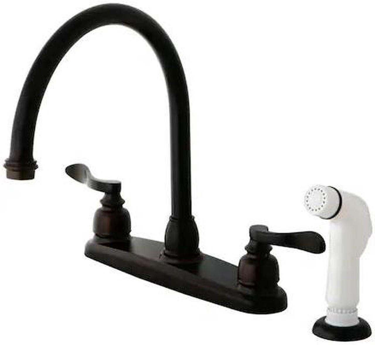 Alt view image 3 of 8 - Kingston Brass KB8795NFL NUWAVE FRENCH 8in Centerset Kitchen Faucet with Twin Le