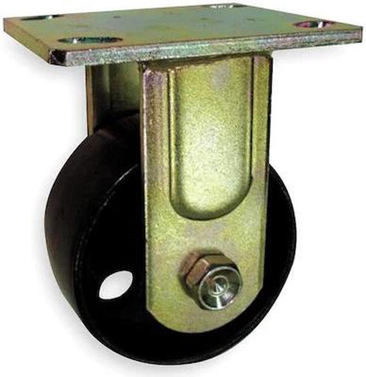 Main image of ZORO SELECT 1NVC5 Rigid Plate Caster,Steel,5 in.,1000 lb.