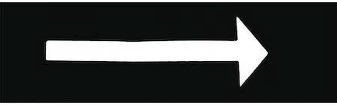 Main image of ZORO SELECT 20Y539 Stencil,Arrow,Black
