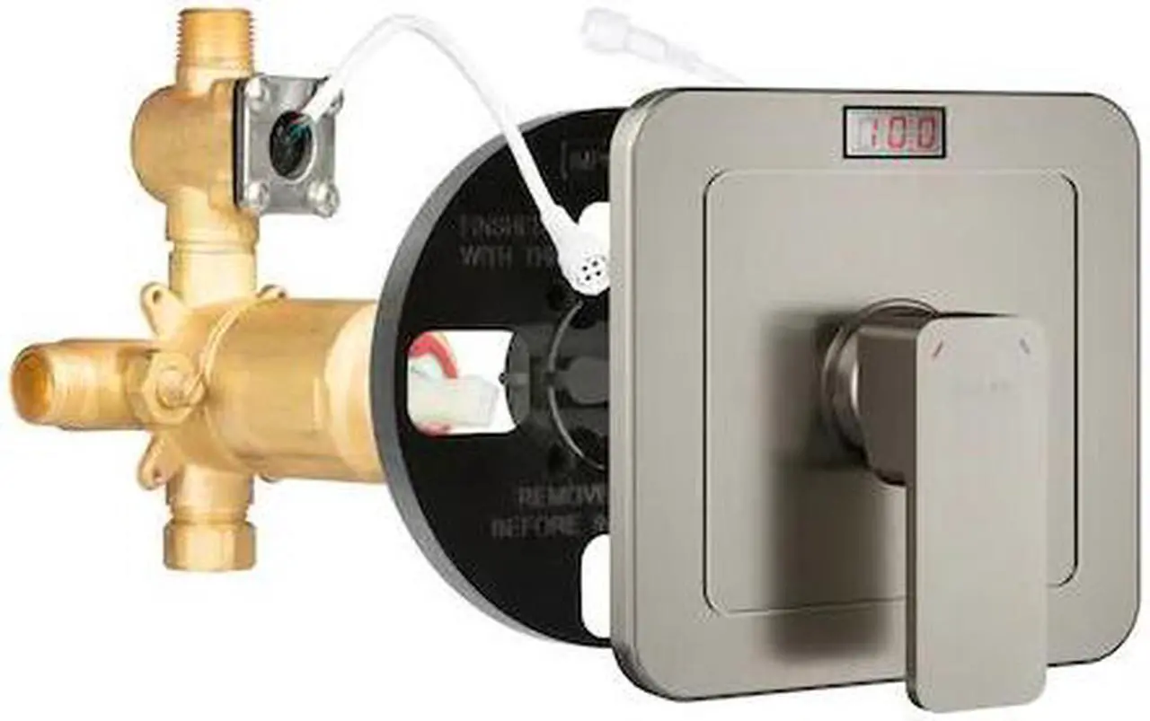 Alt view image 6 of 12 - PULSE ShowerSpas LED Tru-Temp Pressure Balance 1/2" Rough-In Valve with Brushed-Nickel Trim Kit