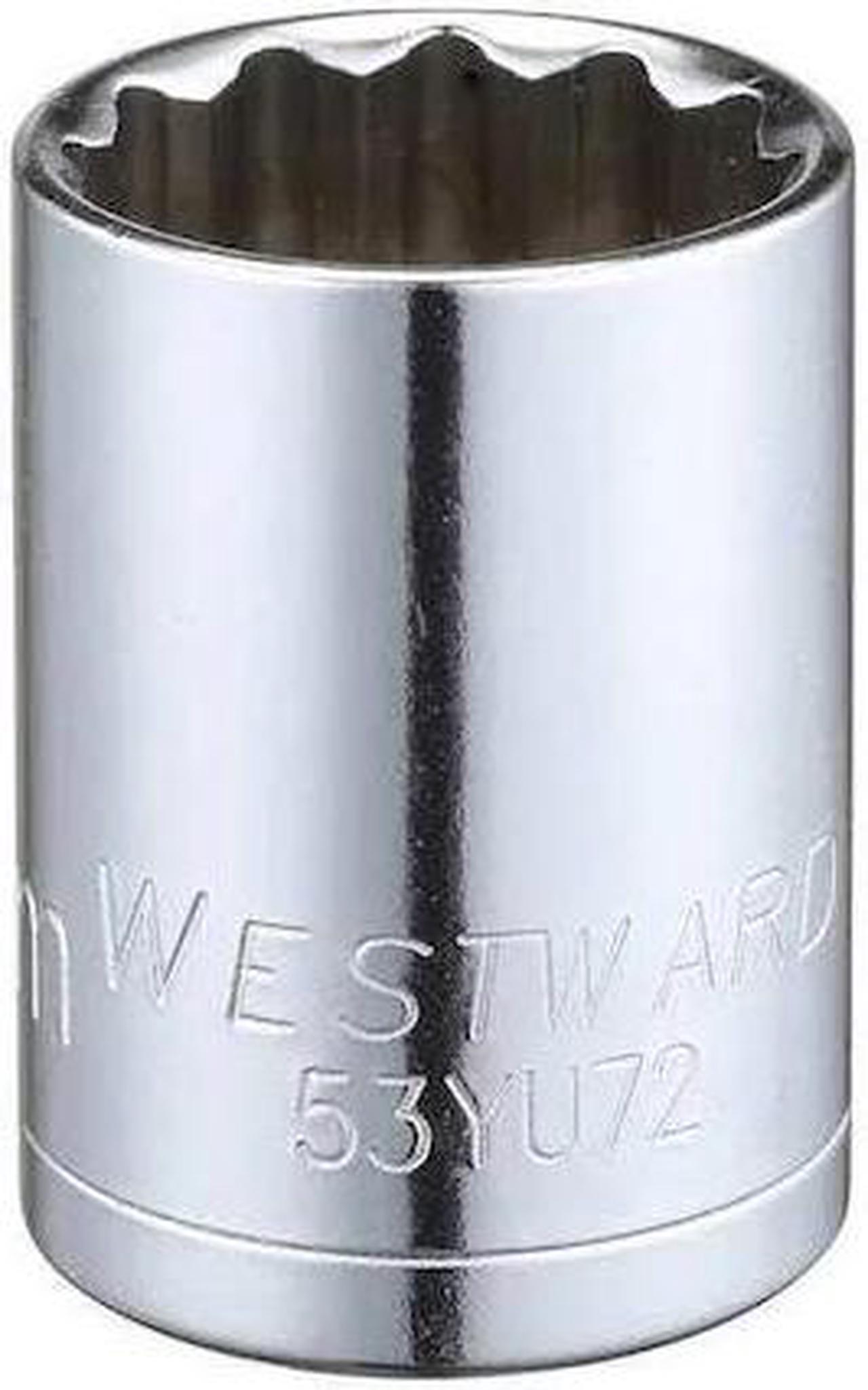 Main image of WESTWARD 53YU72 1/2" Drive, Metric Socket, 21mm Socket Sz, 12 Pts