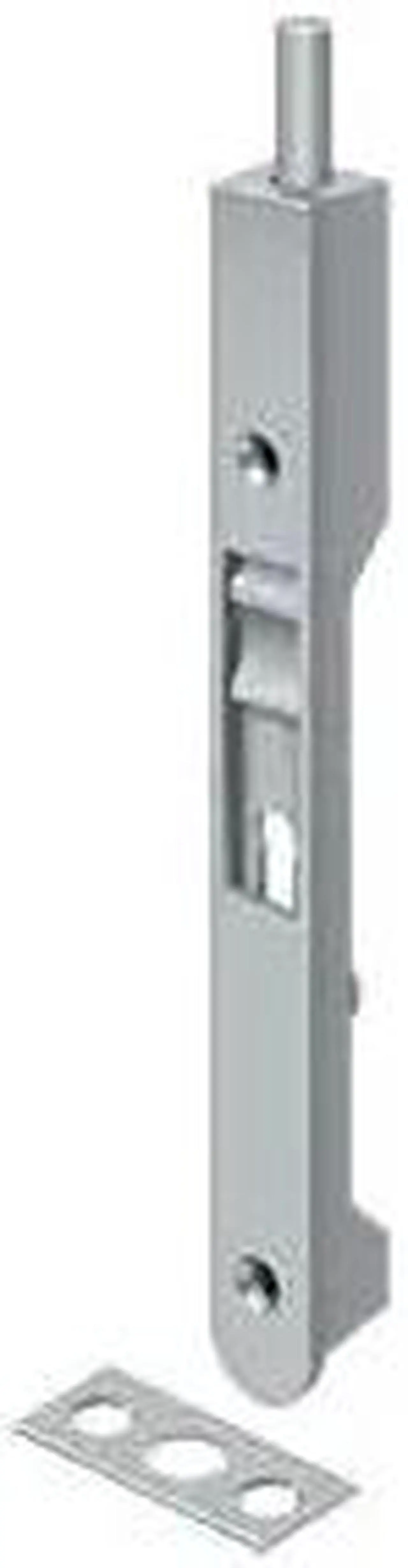 Alt view image 2 of 2 - Deltana 7FBR26D 7 in. Heavy Duty Flush Bolt, Satin Chrome - Solid