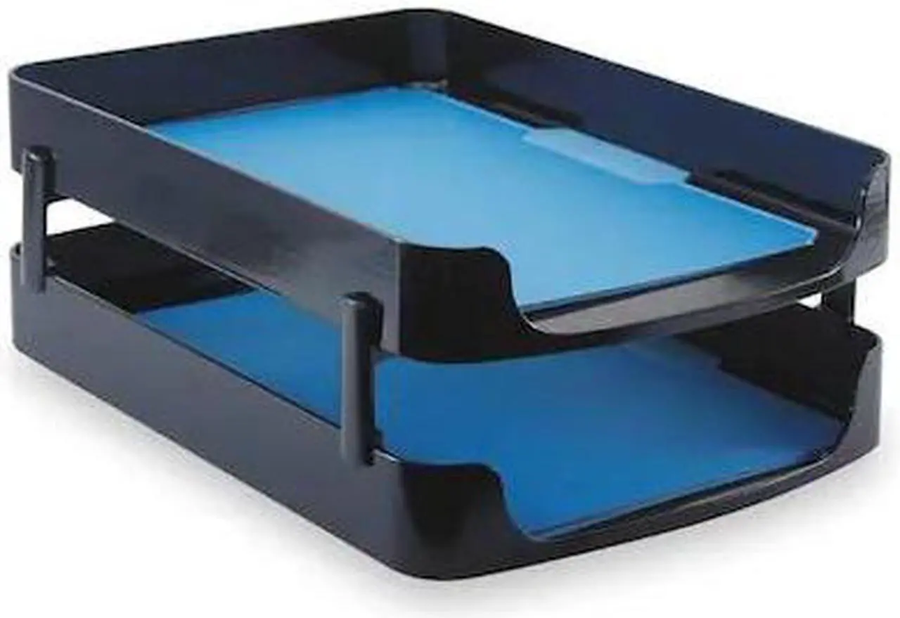 Alt view image 4 of 8 - Officemate Tray,Letter Trays W/Su,Bk 22236