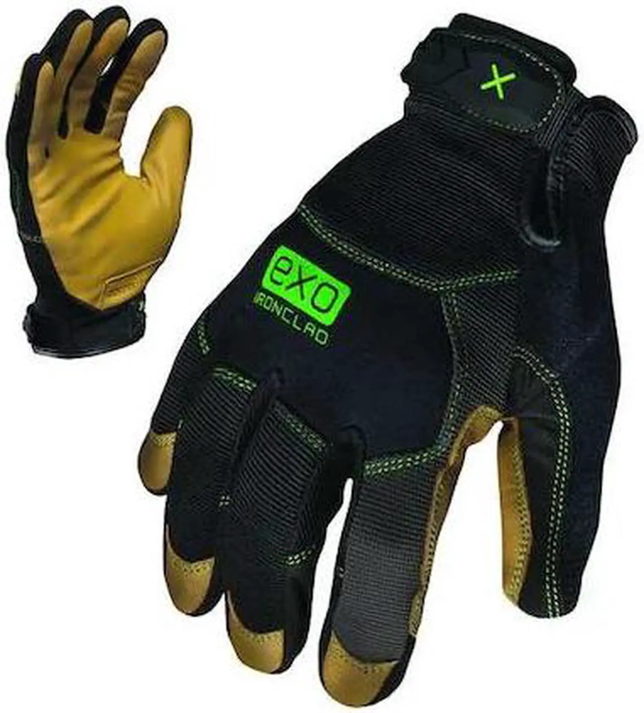 Alt view image 3 of 3 - IRONCLAD EXO-MOL-04-L Large Gray TPR Puller Cuff Mechanics Gloves