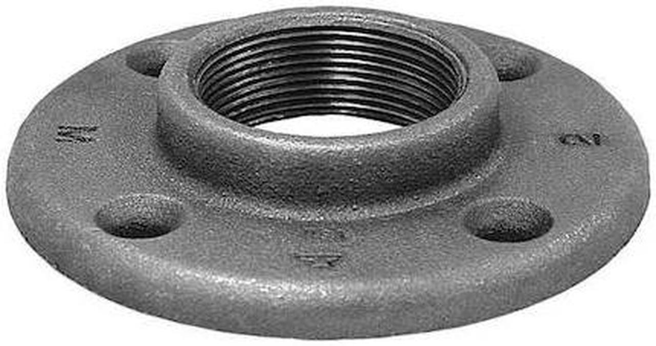 Alt view image 4 of 4 - ANVIL 0310105408 Flange Floor Flange, 1" Pipe, Flanged x FNPT, Malleable Iron,