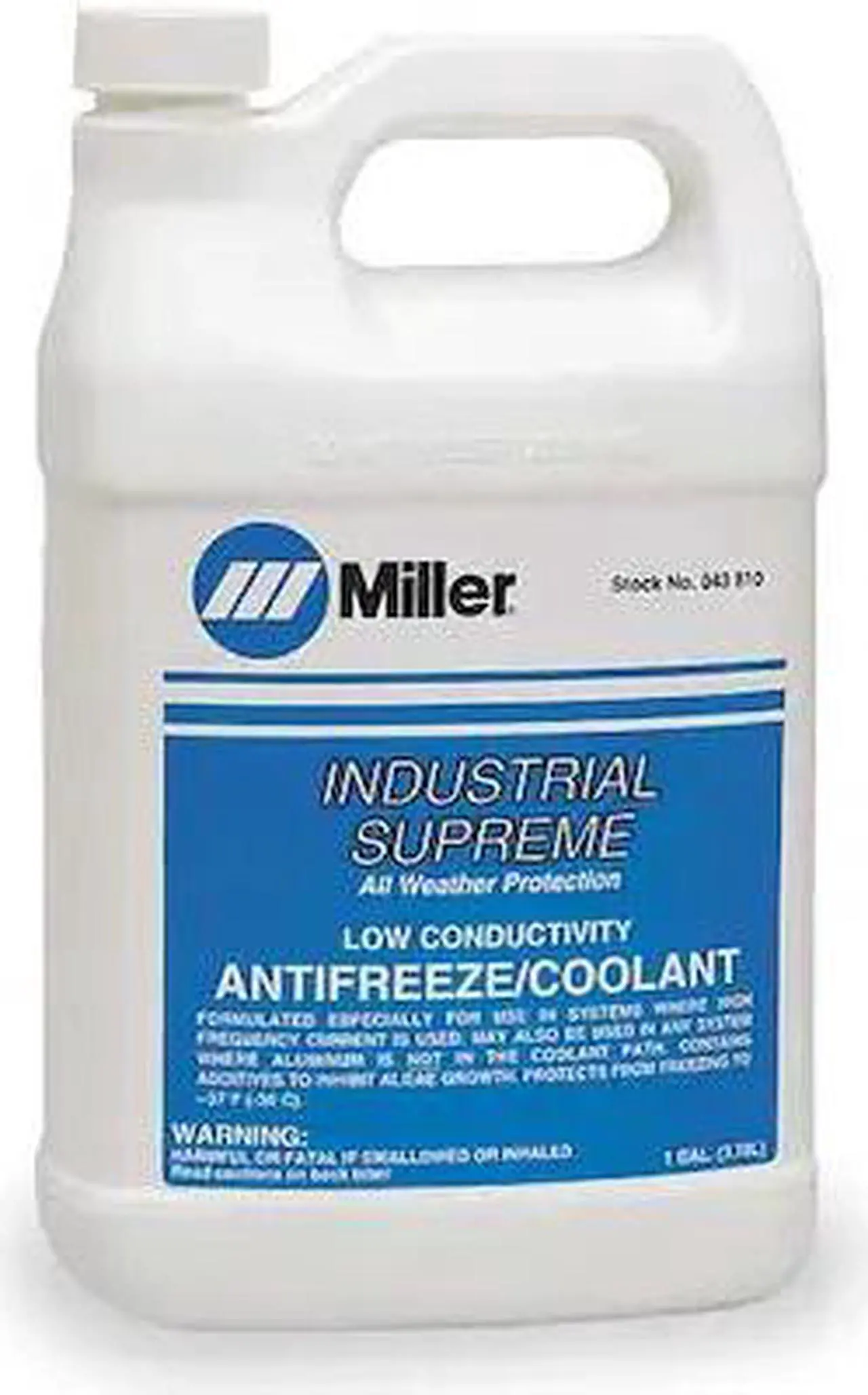 Alt view image 3 of 3 - MILLER ELECTRIC 043810 Coolant,1 gal,Can