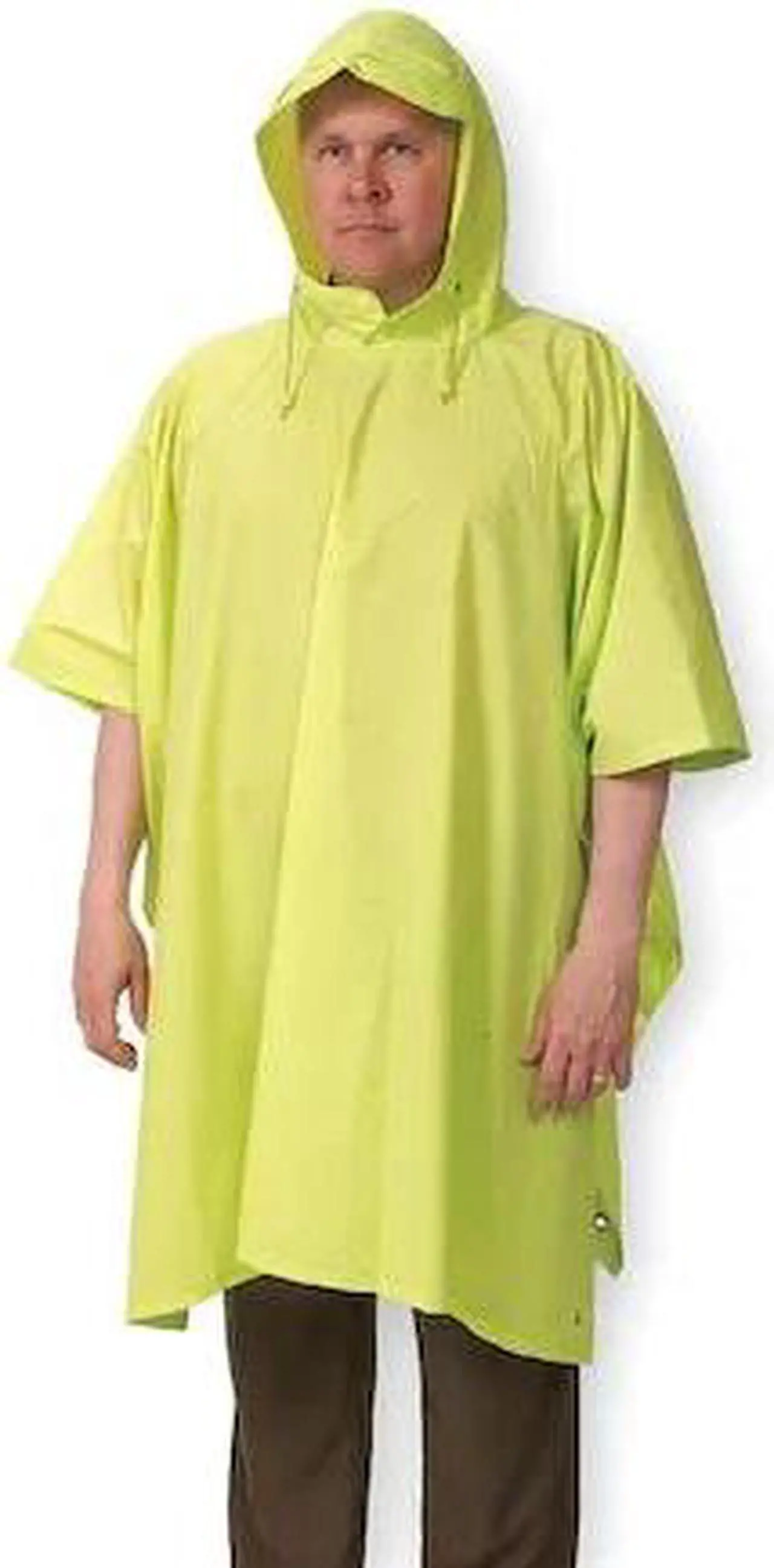 Main image of CONDOR 1EJY2 Rain Poncho,HiViz Yellow/Green,Univ